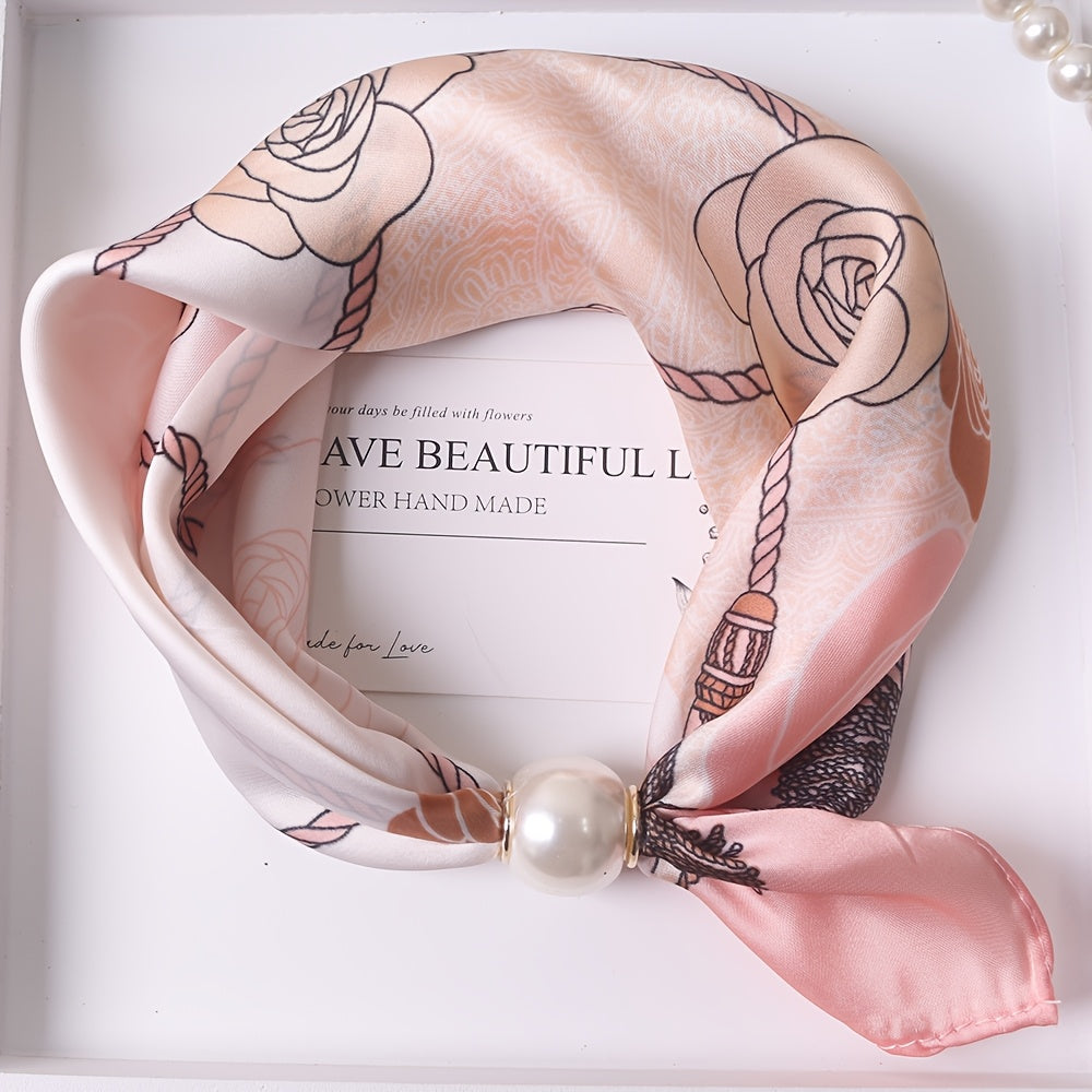 Elodie | Luxe Floral Satin Scarf