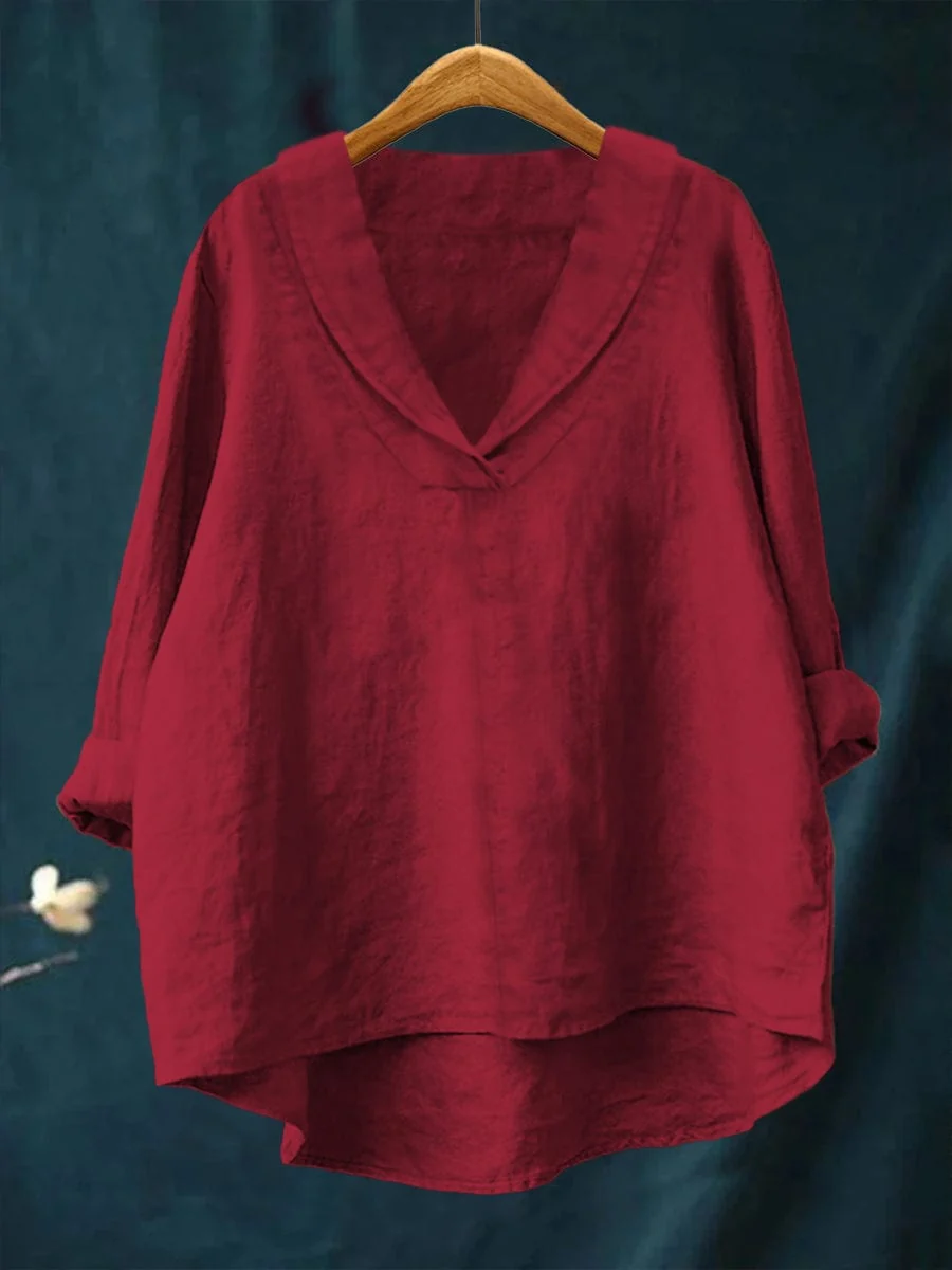 Noémie | Classic Easy-Fit V-Neck Blouse