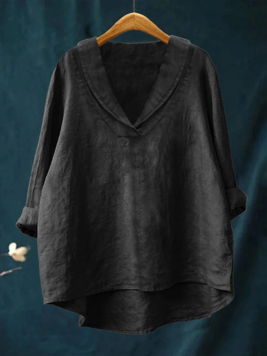 Noémie | Classic Easy-Fit V-Neck Blouse