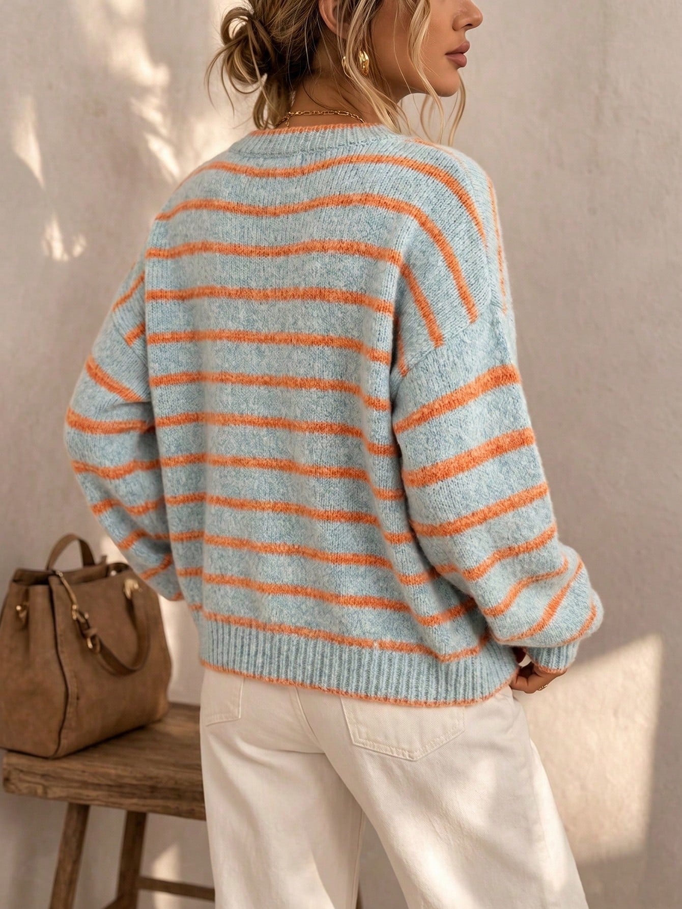 Eliza | Striped Knit Cardigan For Women