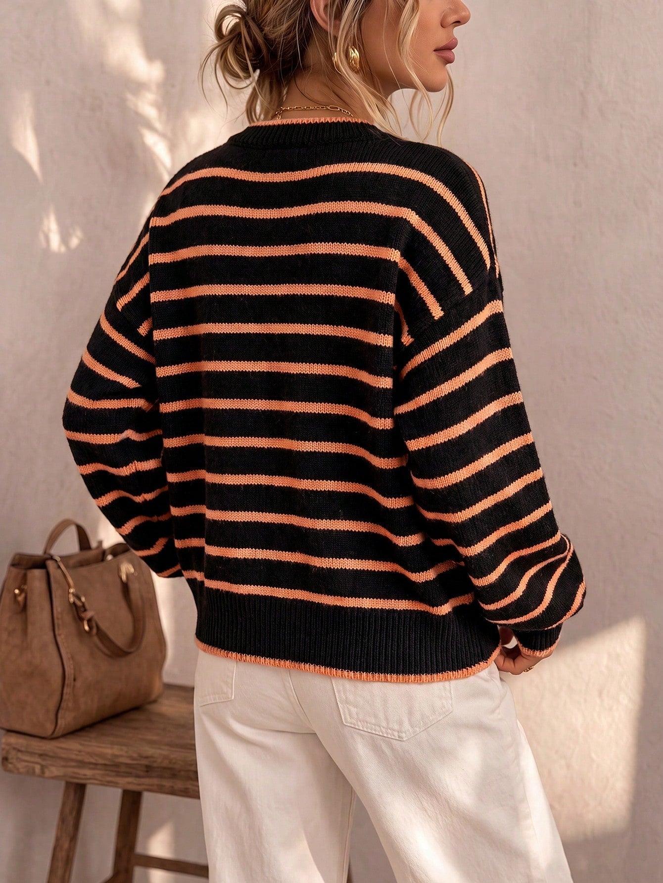 Eliza | Striped Knit Cardigan For Women