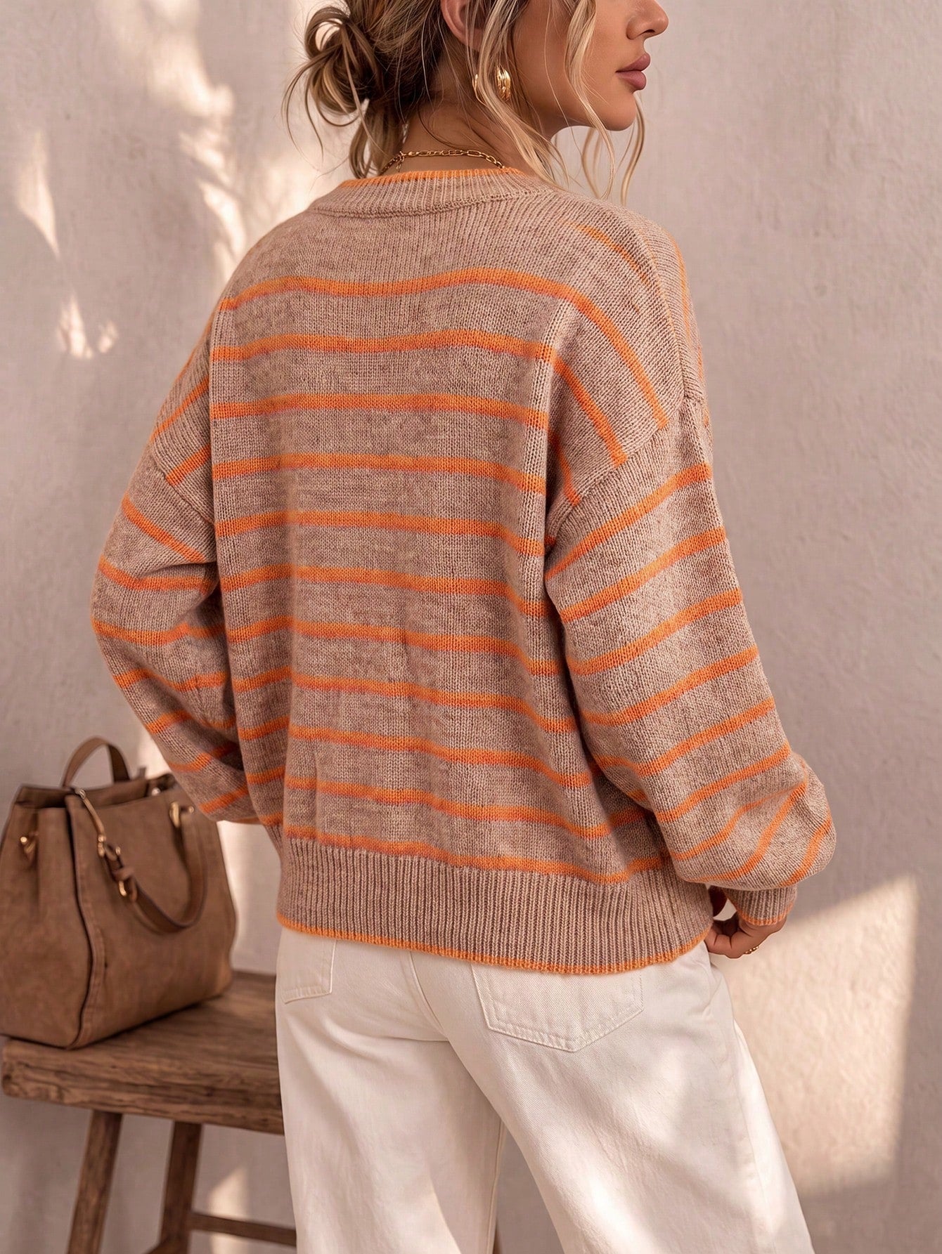 Eliza | Striped Knit Cardigan For Women