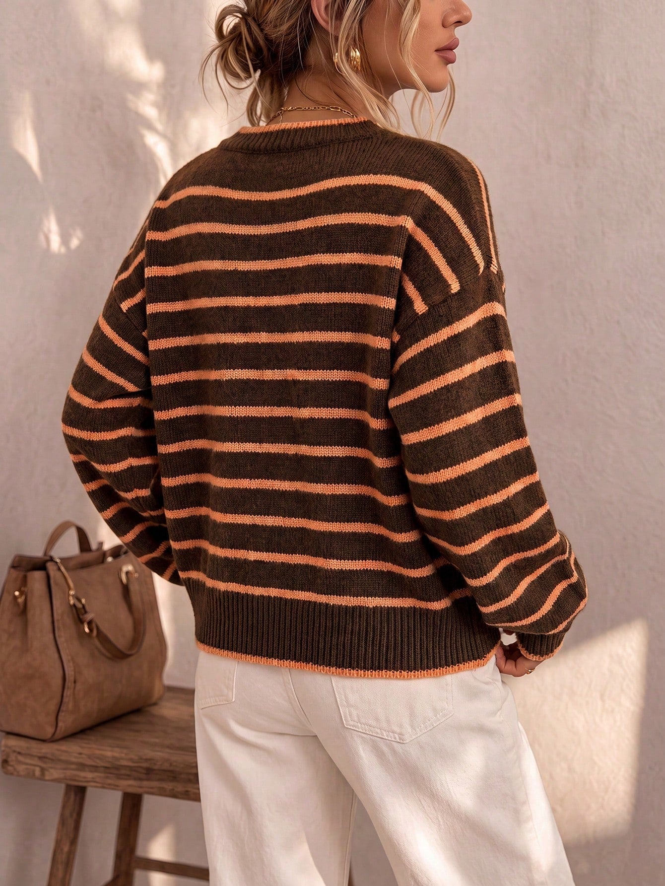Eliza | Striped Knit Cardigan For Women
