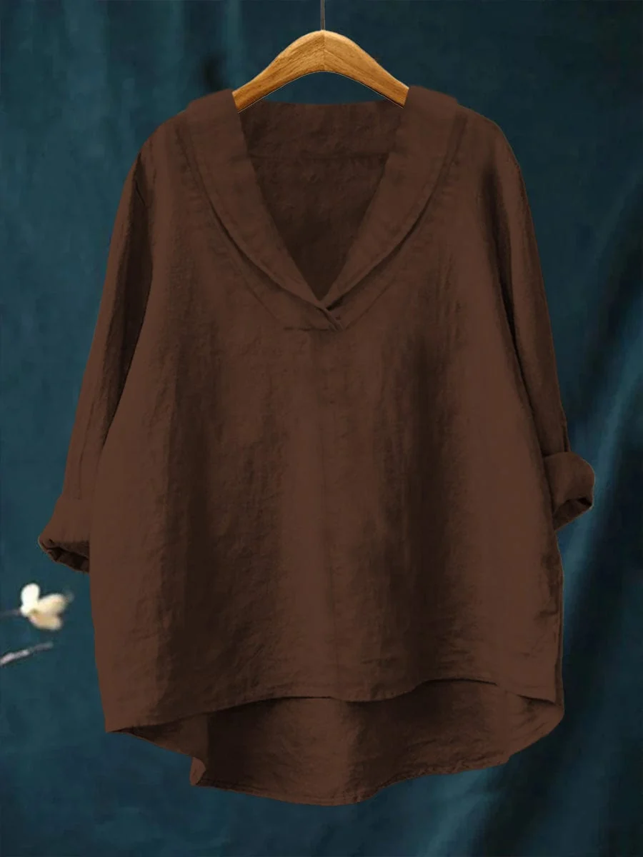 Noémie | Classic Easy-Fit V-Neck Blouse