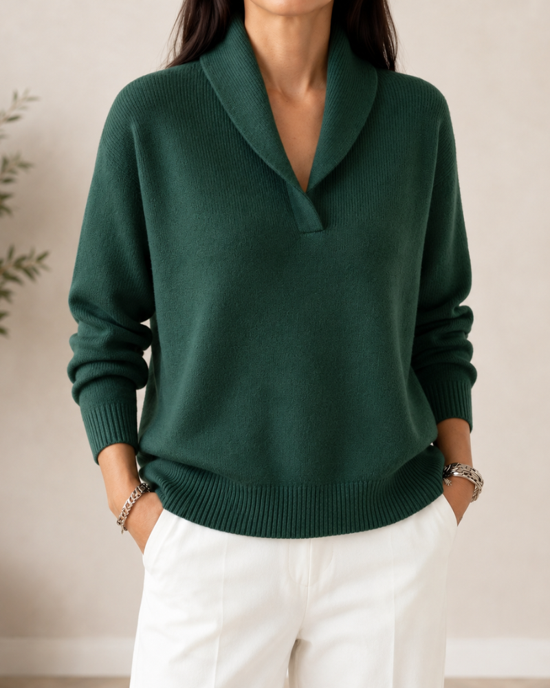 Margaret | Soft V-Neck Knit Top