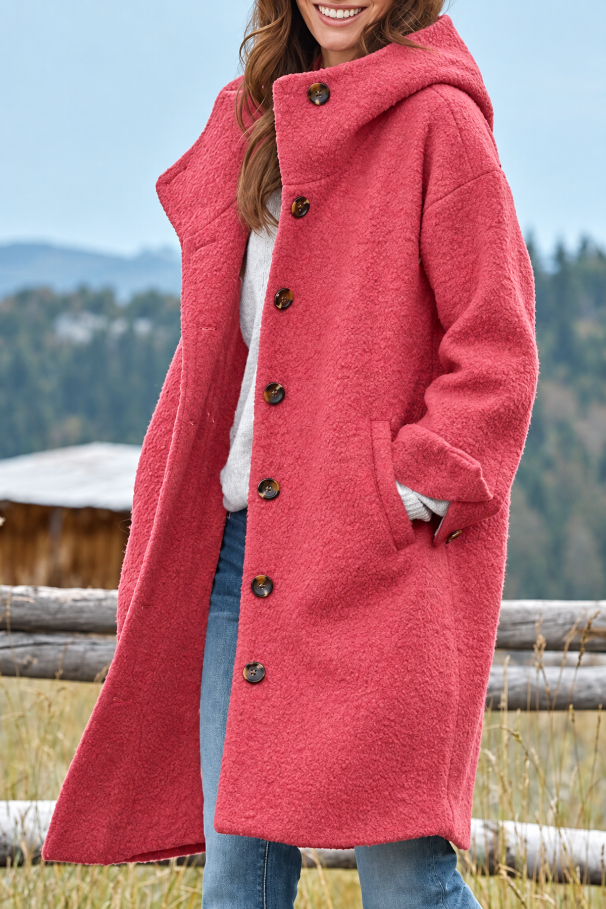Oriana | Cozy Textured Hooded Coat