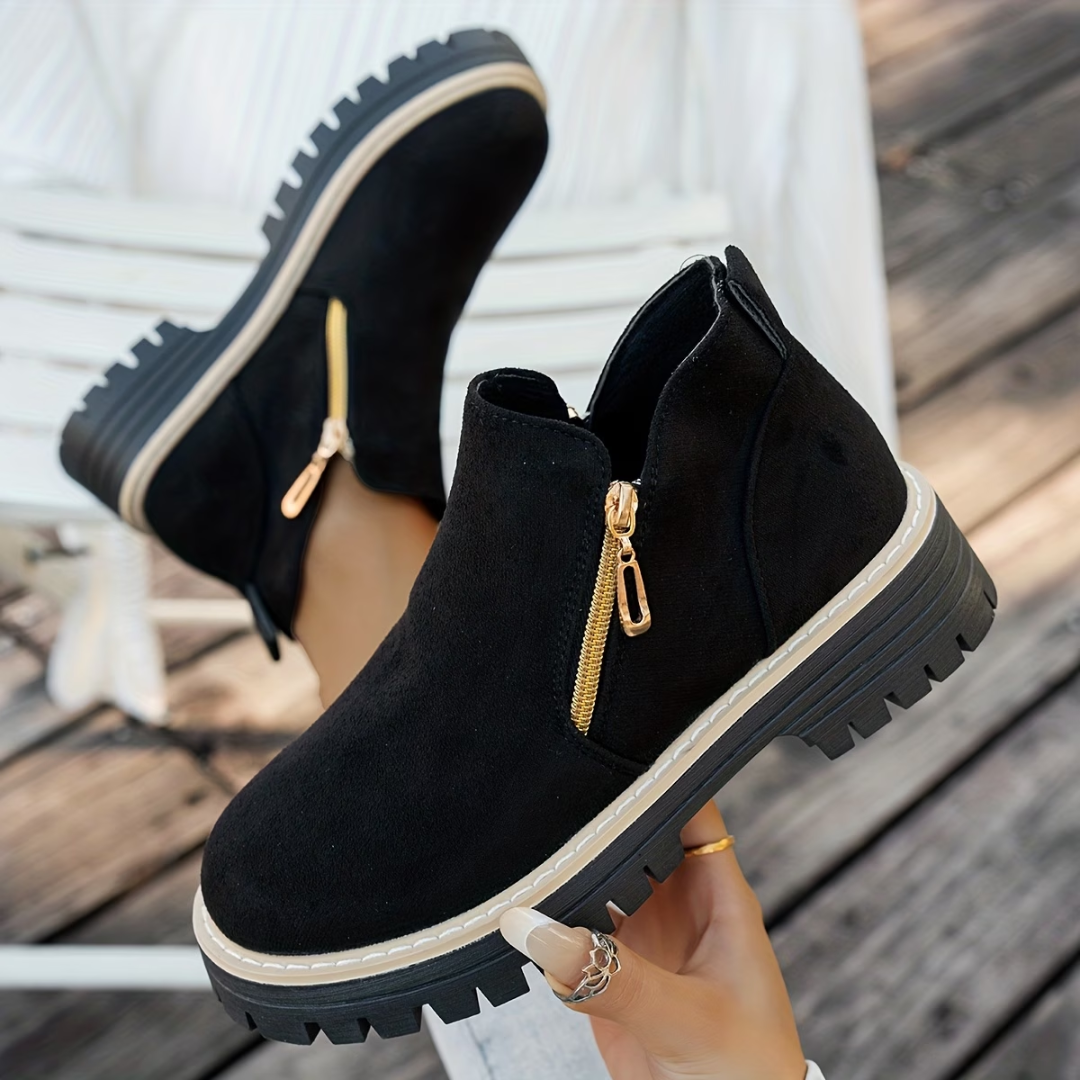 Mila | Chic Zipper Ankle Boots