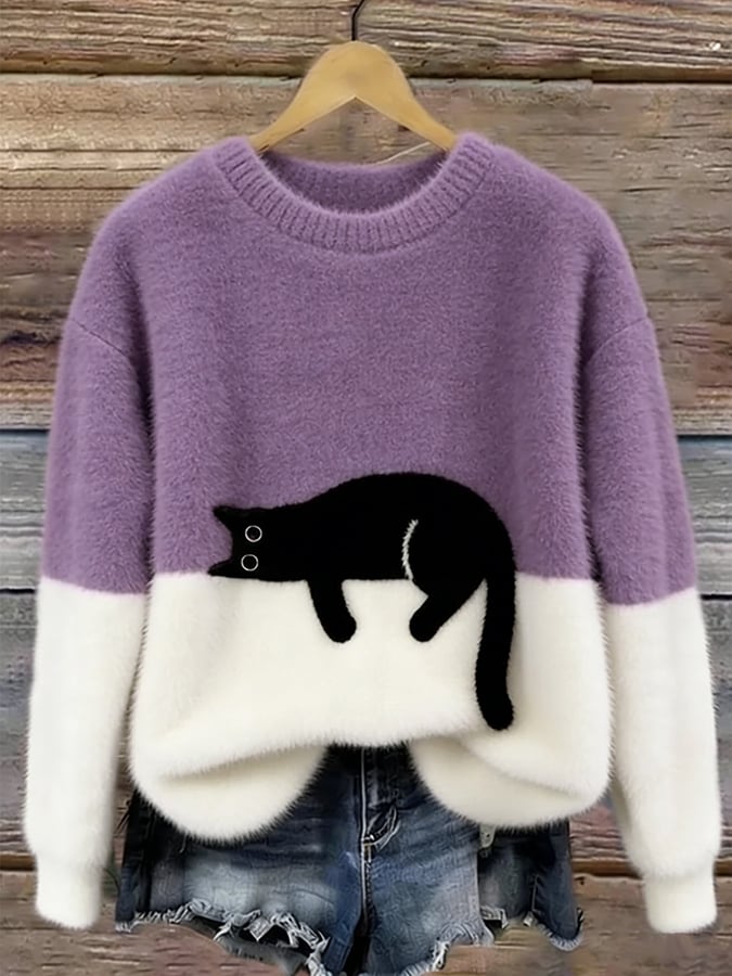 Lottie | Playful Cat Knit Sweater