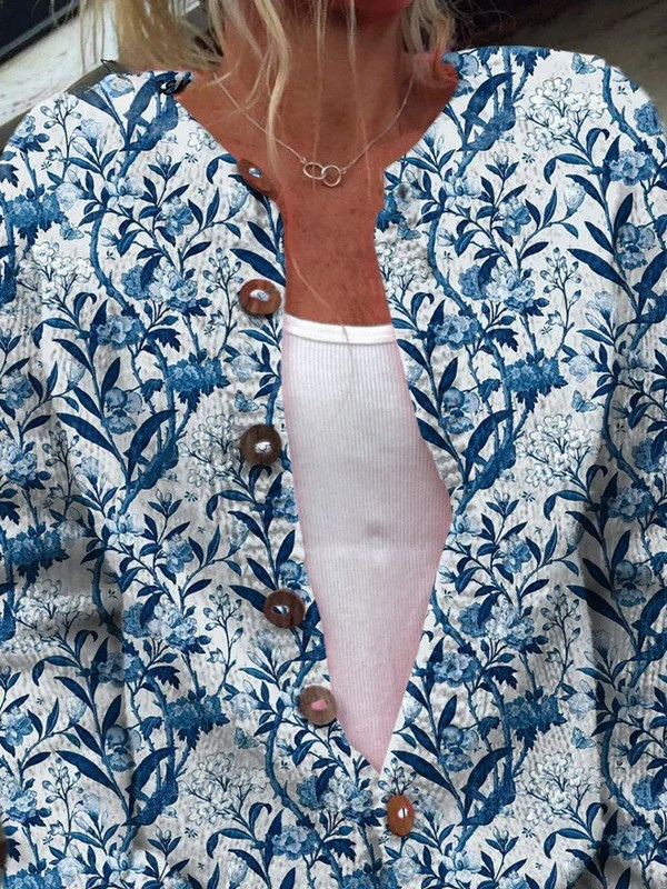 Daisy | Vintage Floral Button-Front Cardigan