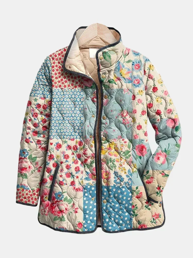 Ciara | Floral Patchwork Quilted Jacket