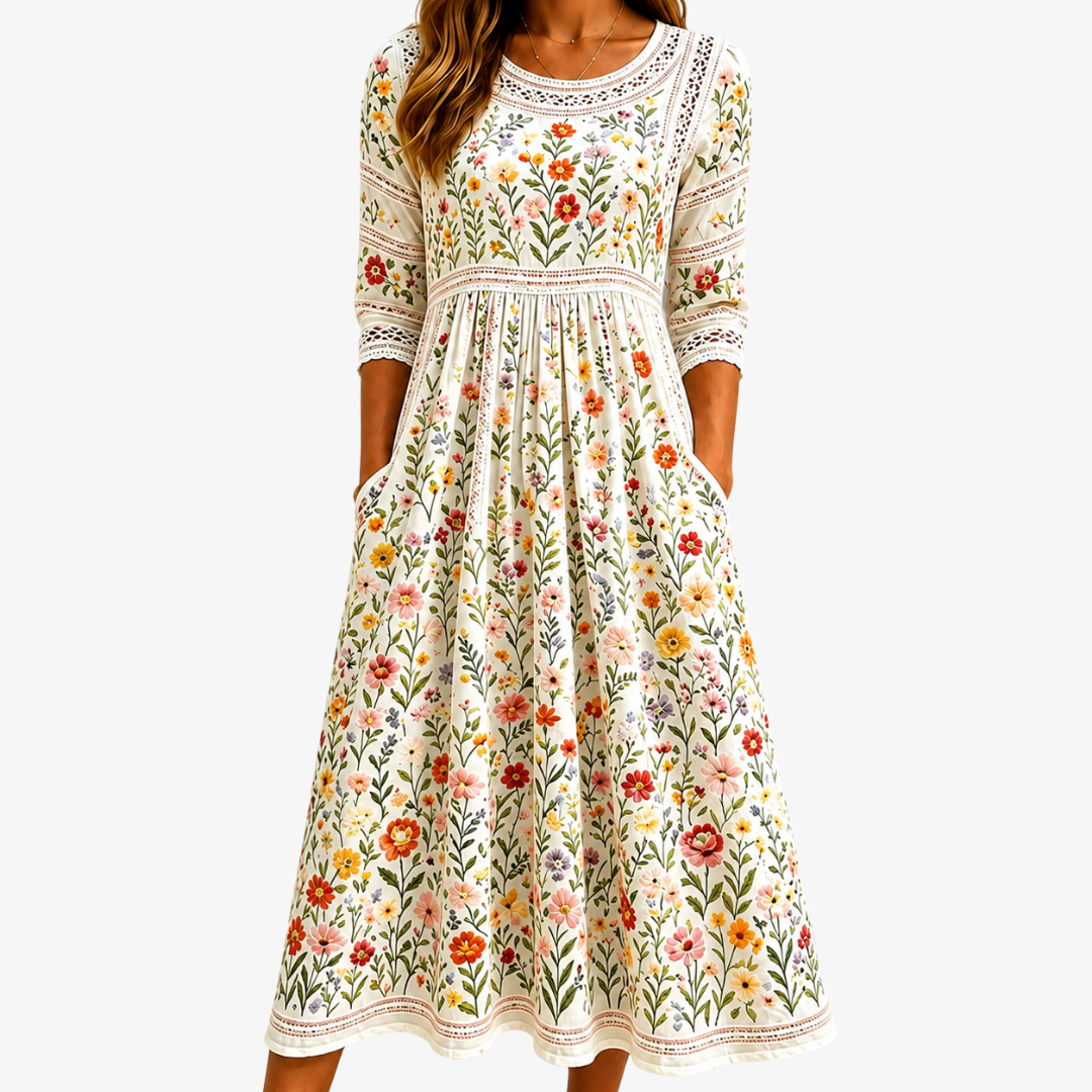 Aya | Floral Midi Dress