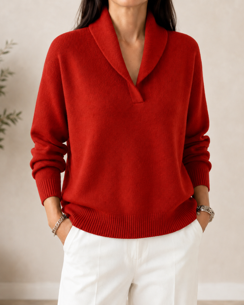 Margaret | Soft V-Neck Knit Top