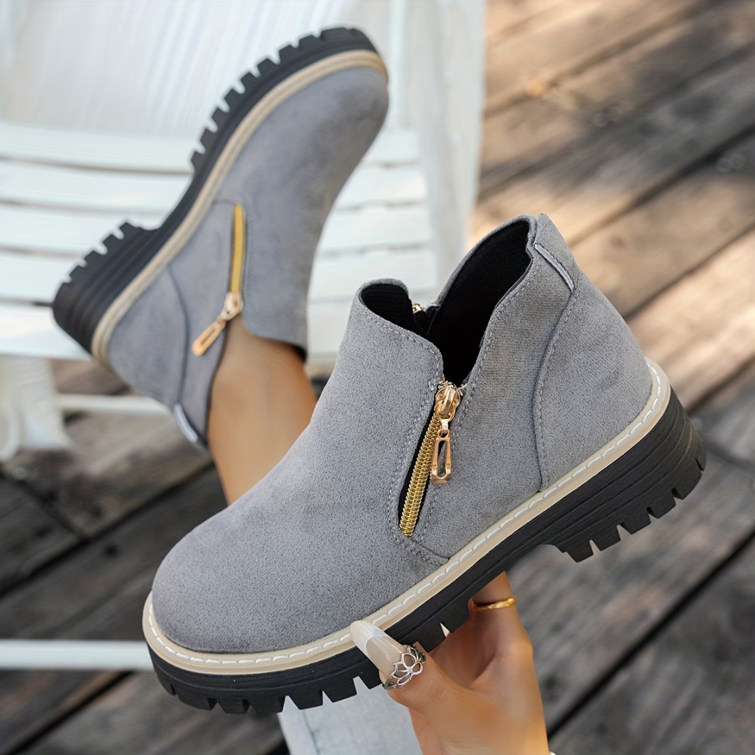 Mila | Chic Zipper Ankle Boots