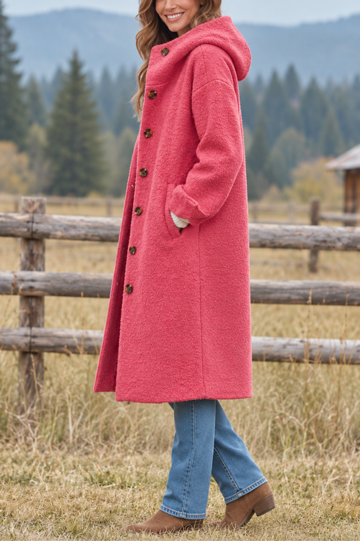 Oriana | Cozy Textured Hooded Coat
