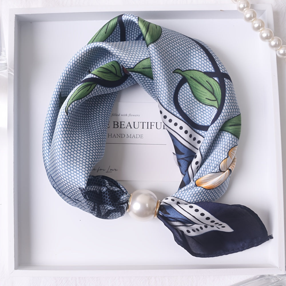 Elodie | Luxe Floral Satin Scarf