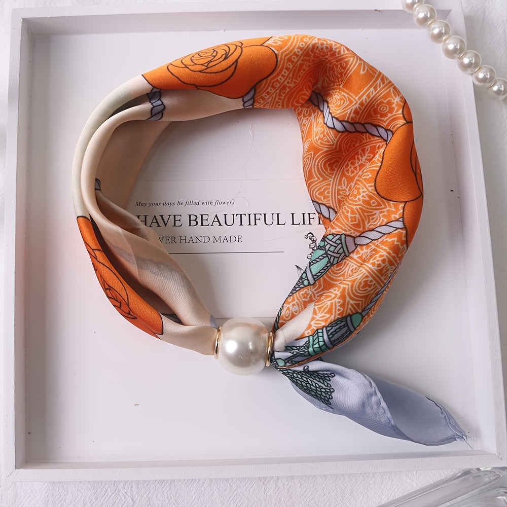 Elodie | Luxe Floral Satin Scarf