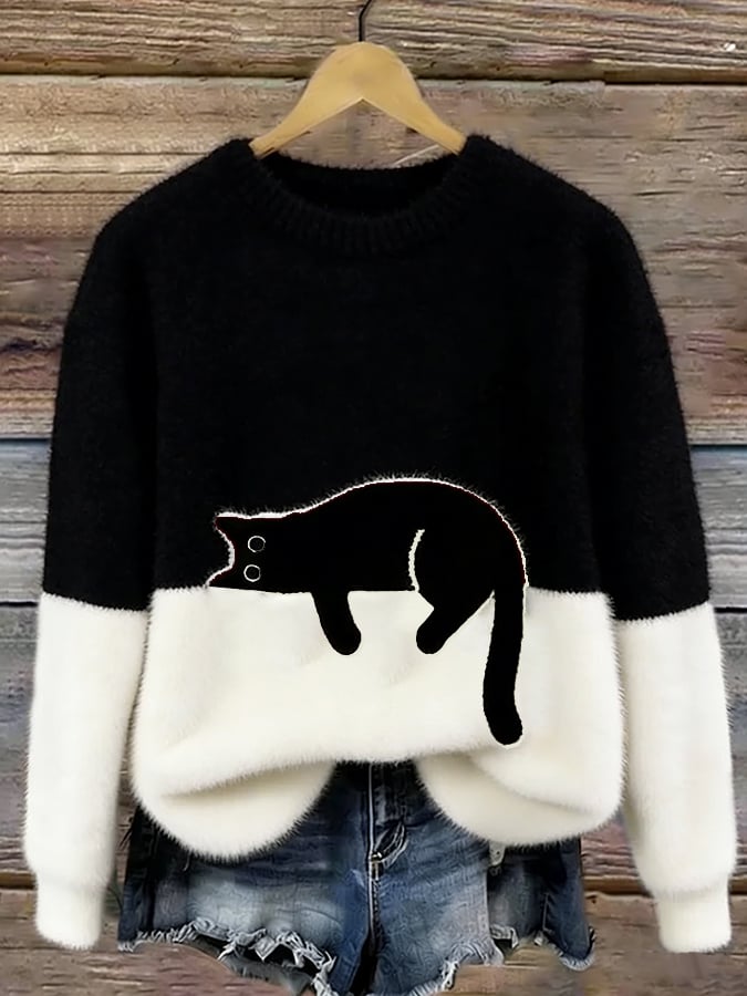 Lottie | Playful Cat Knit Sweater