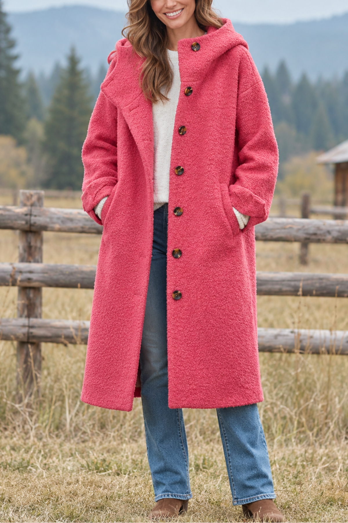 Oriana | Cozy Textured Hooded Coat