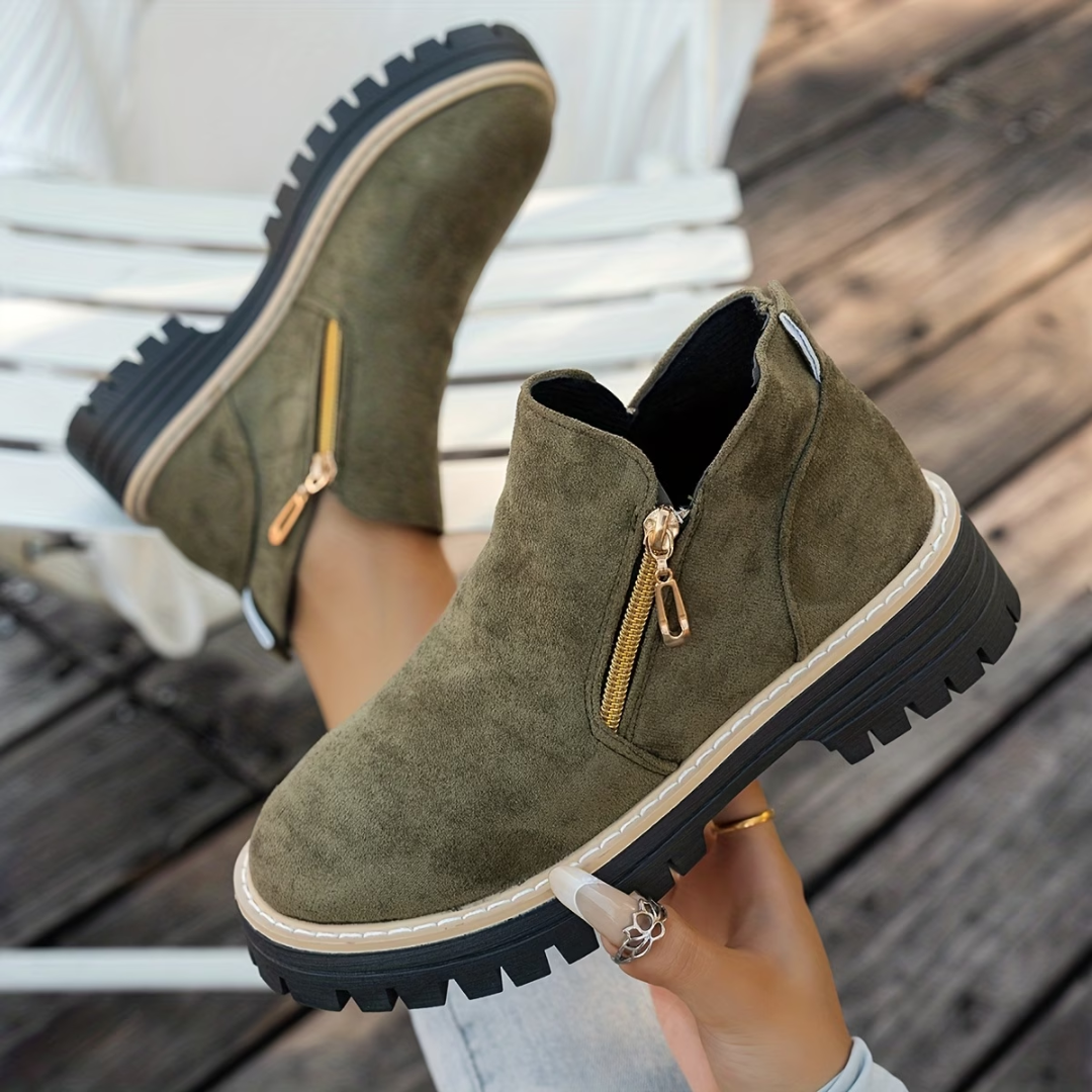 Mila | Chic Zipper Ankle Boots