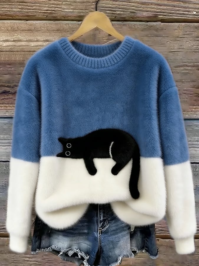 Lottie | Playful Cat Knit Sweater