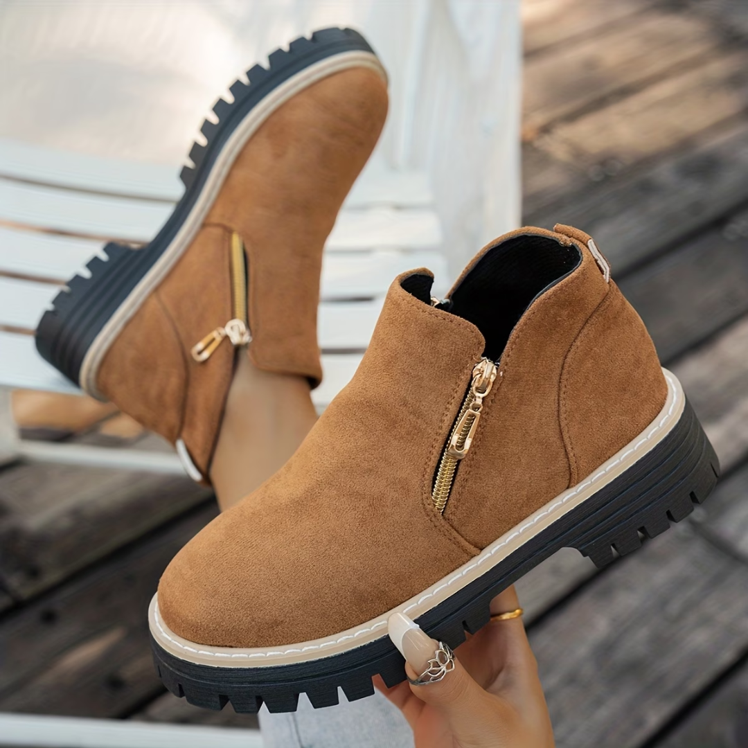 Mila | Chic Zipper Ankle Boots