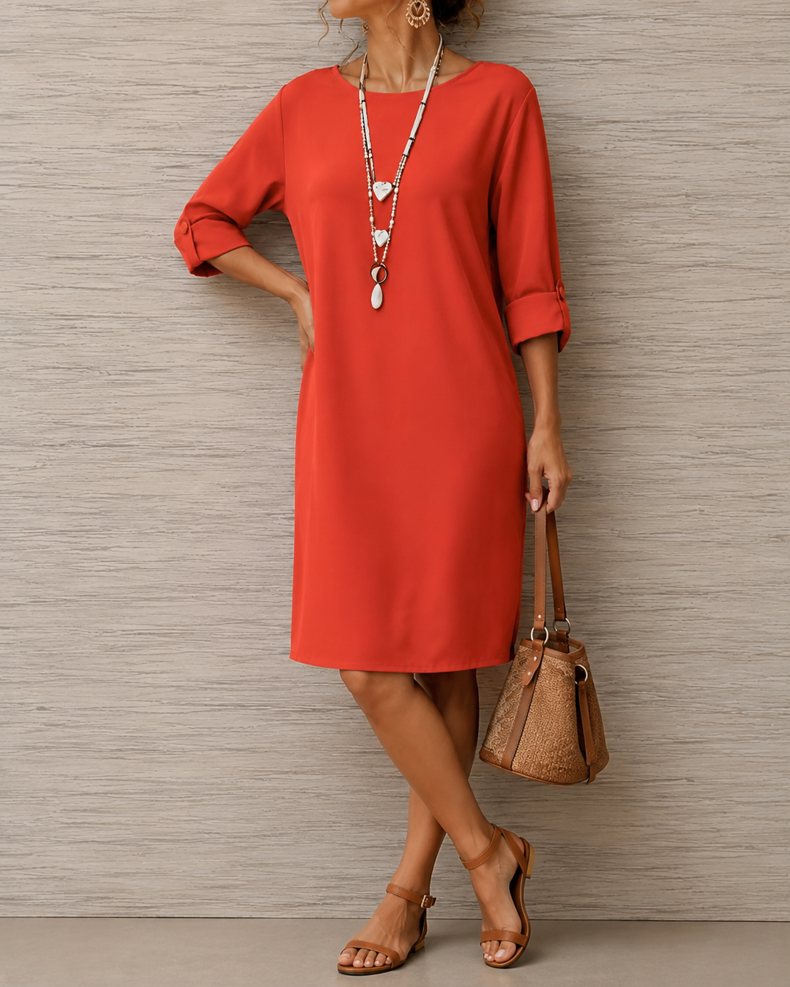 Elowen | Tummy-Concealing Midi Dress