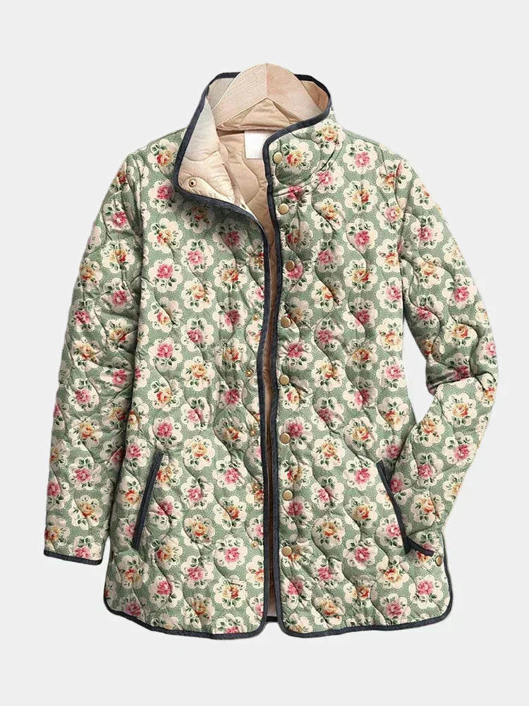 Edith | Floral Tapestry Quilted Jacket