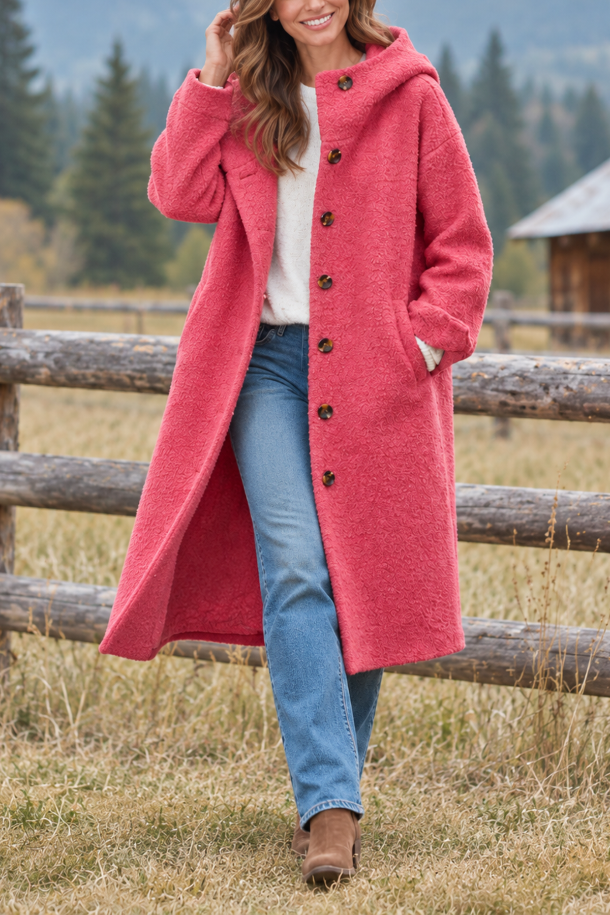 Oriana | Cozy Textured Hooded Coat