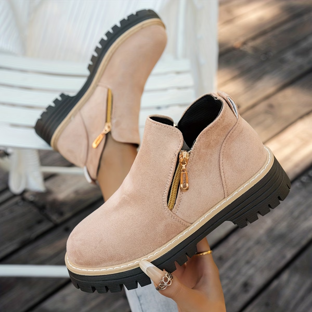 Mila | Chic Zipper Ankle Boots
