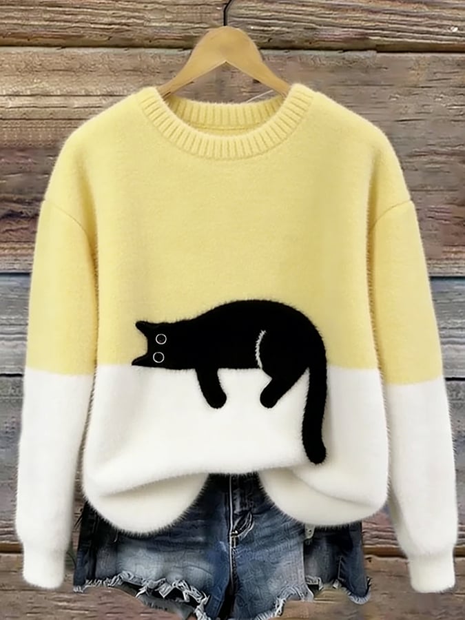 Lottie | Playful Cat Knit Sweater
