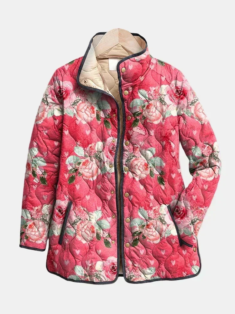 Georgia | Quilted Jacket in Powder Pink