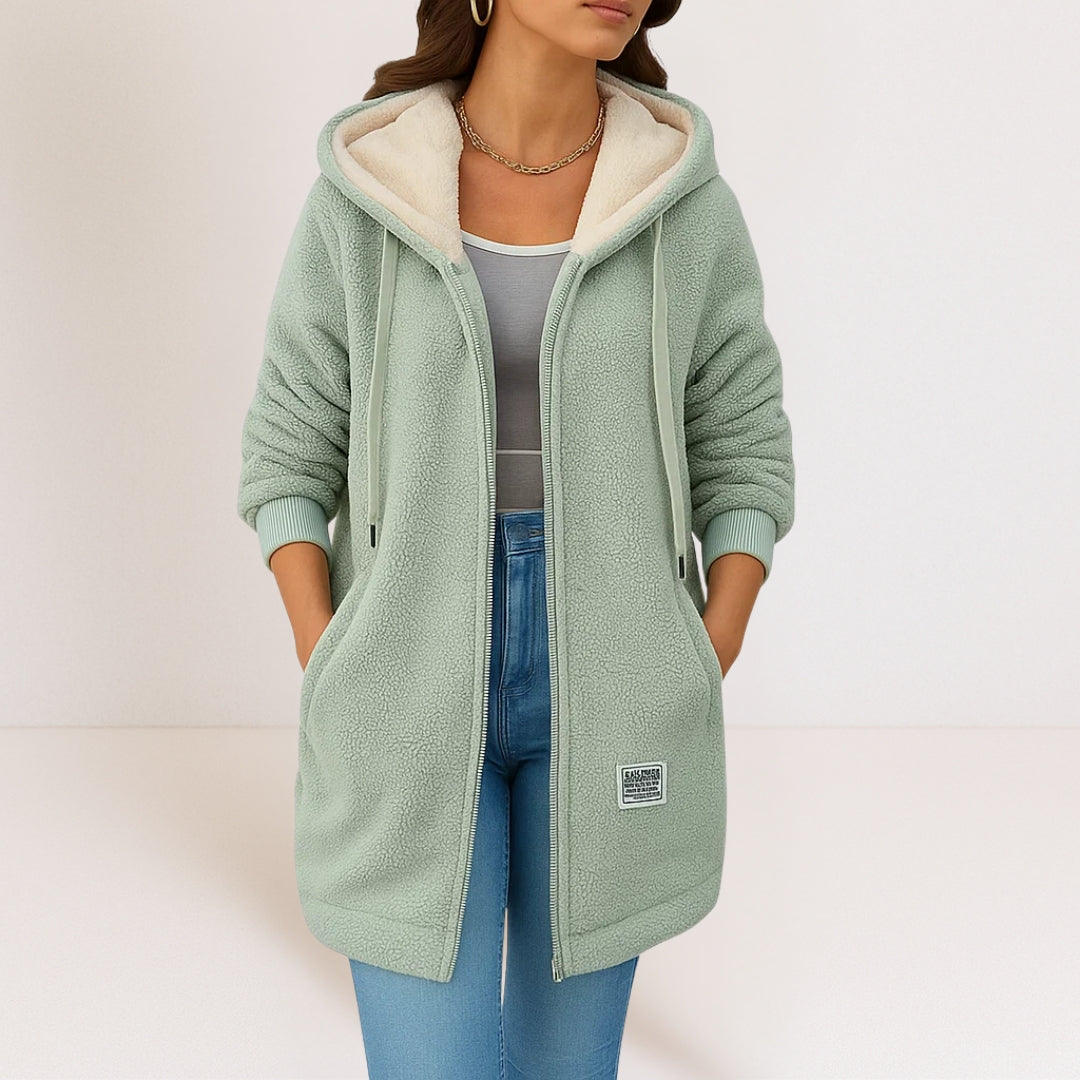 Phoebe™ | Cozy Hooded Sherpa Fleece Jacket