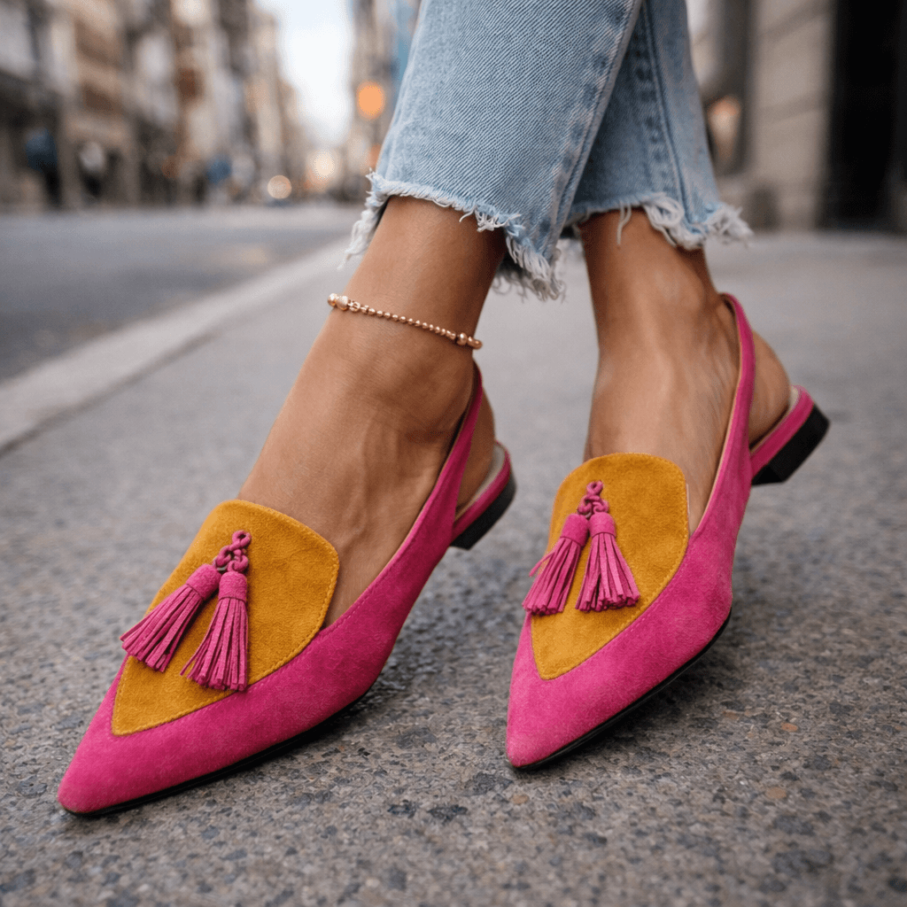 Eliza | Chic Tassel Accent Slip-On Sandals