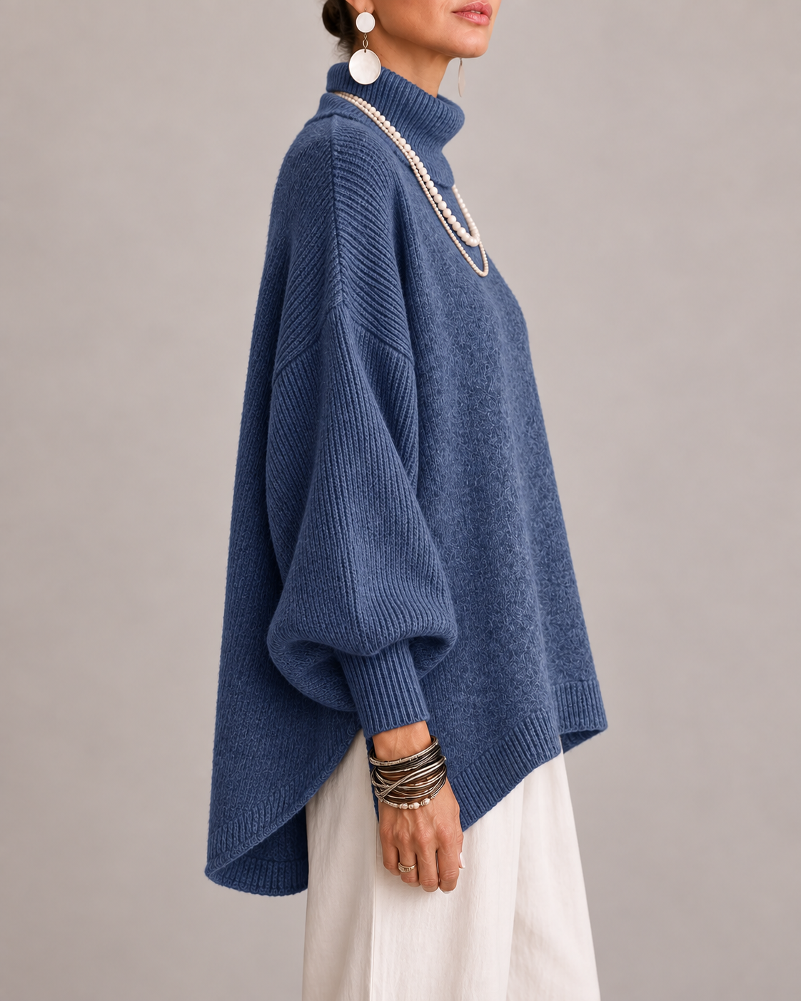 Kathleen | Relaxed Turtleneck Knit Sweater