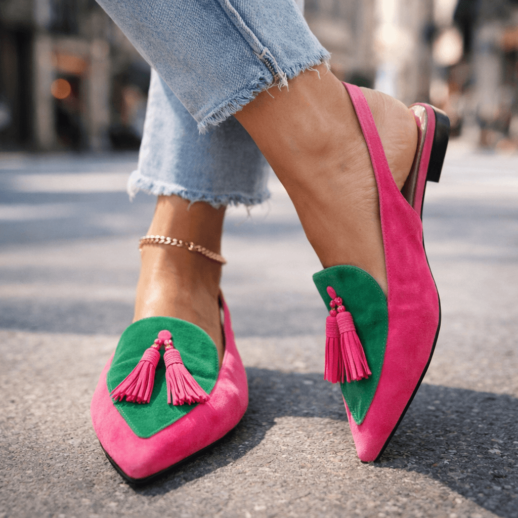 Eliza | Chic Tassel Accent Slip-On Sandals