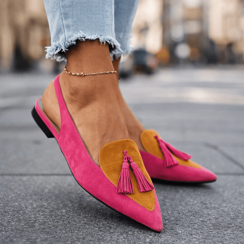 Eliza | Chic Tassel Accent Slip-On Sandals