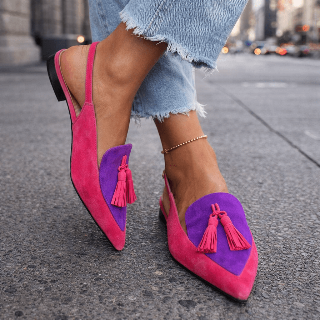 Eliza | Chic Tassel Accent Slip-On Sandals