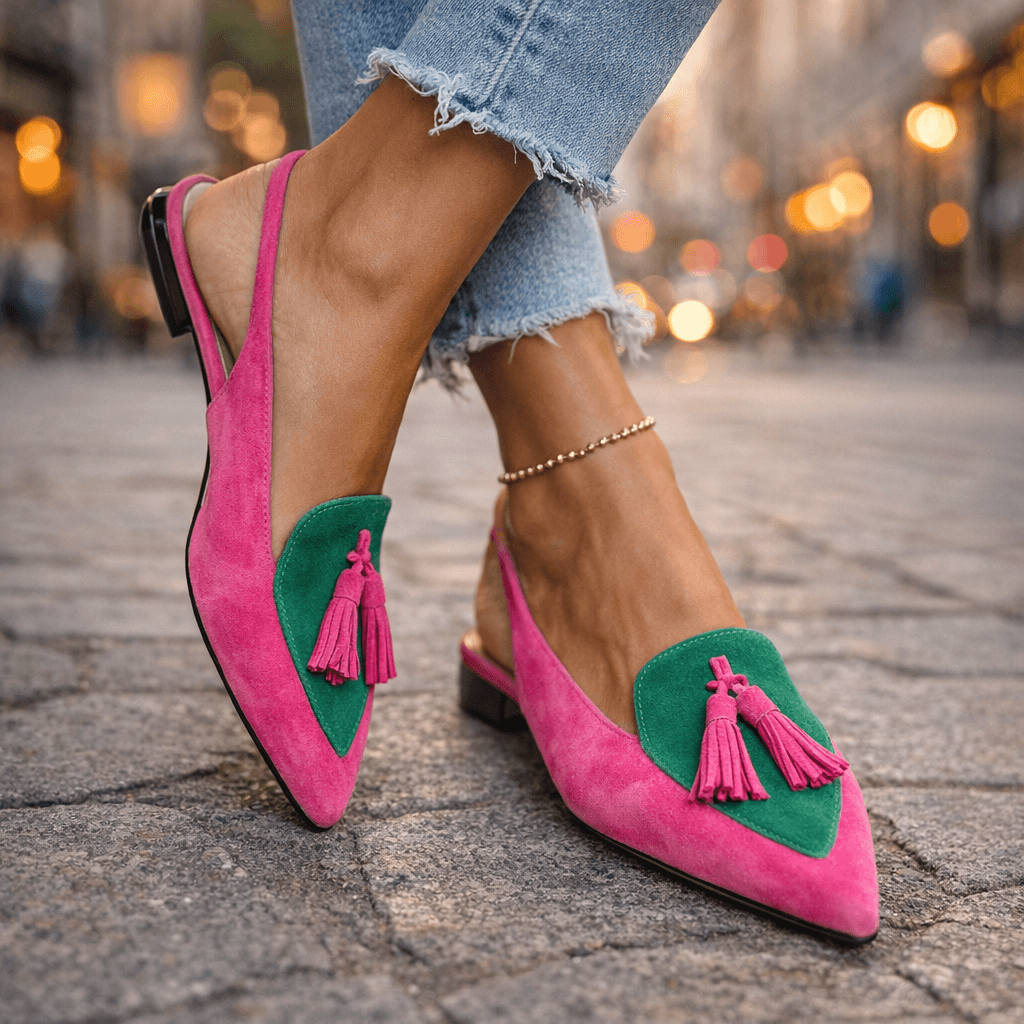 Eliza | Chic Tassel Accent Slip-On Sandals