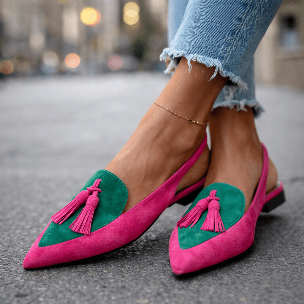 Eliza | Chic Tassel Accent Slip-On Sandals