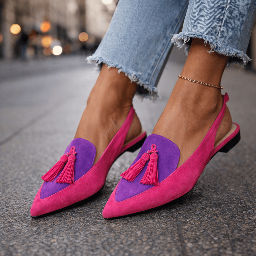 Eliza | Chic Tassel Accent Slip-On Sandals