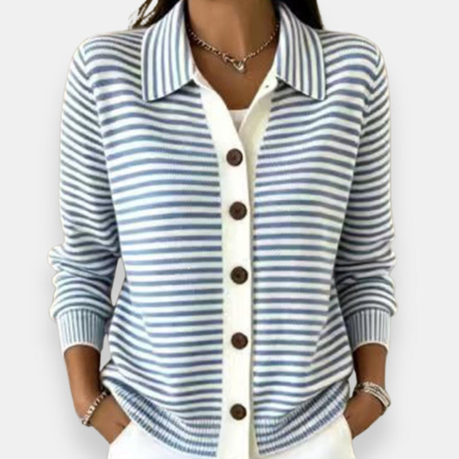 Lesley | The Striped Cardigan