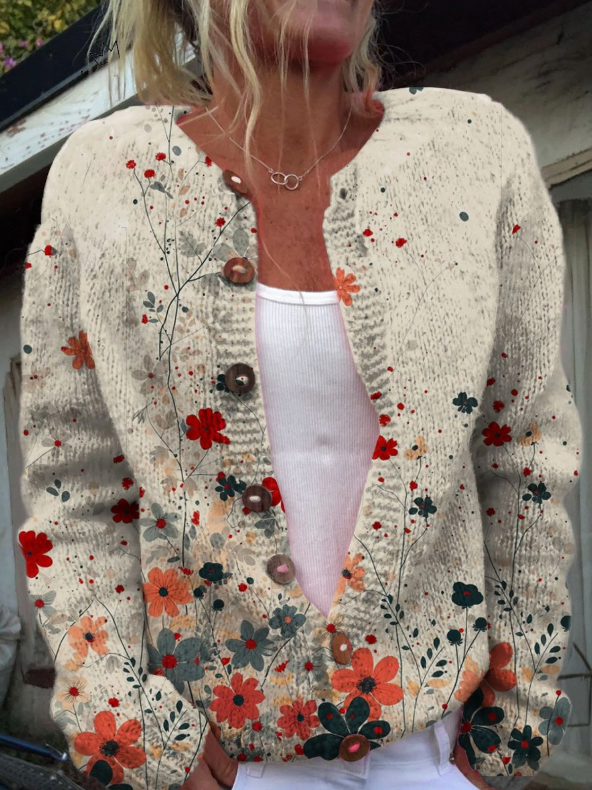 Arabella | Vintage Floral Knit Cardigan