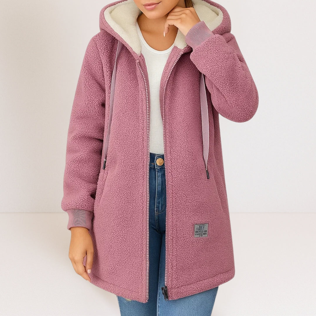 Phoebe™ | Cozy Hooded Sherpa Fleece Jacket