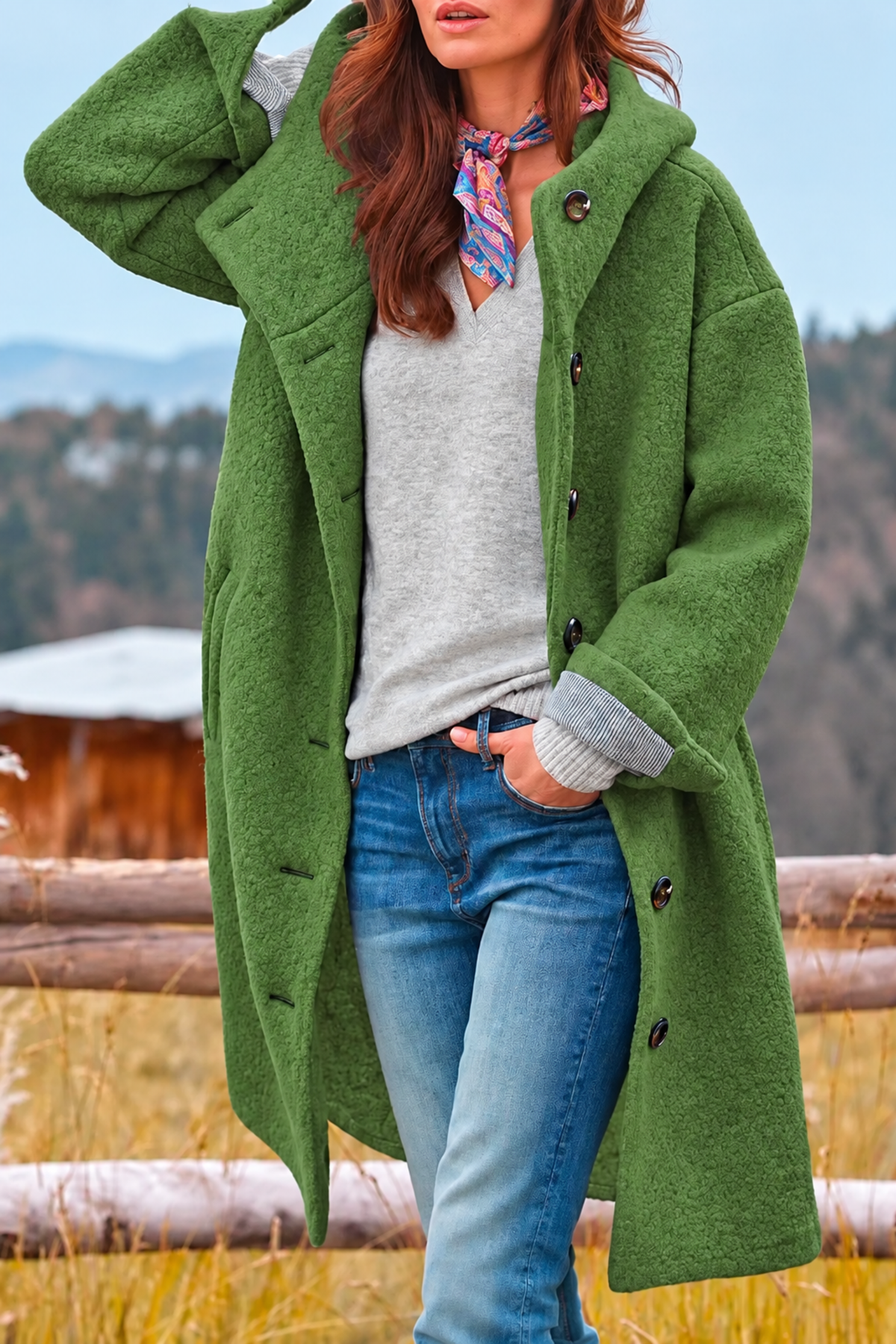 Oriana | Cozy Textured Hooded Coat