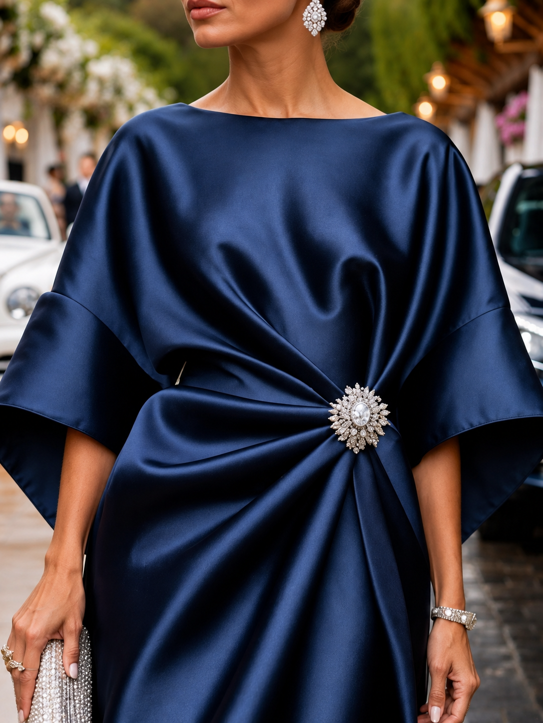 Ivonne | Elegant Draped Midi Dress