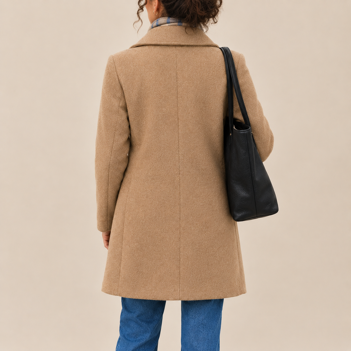 Aurora | Button-Front Coat & Scarf Set