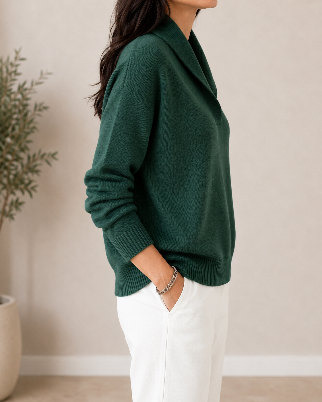 Margaret | Soft V-Neck Knit Top