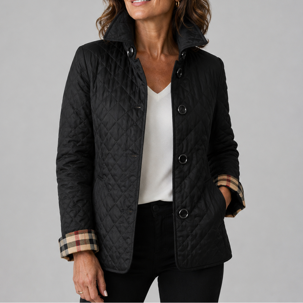 Loredana | Elegant Quilted Button-Up Jacket