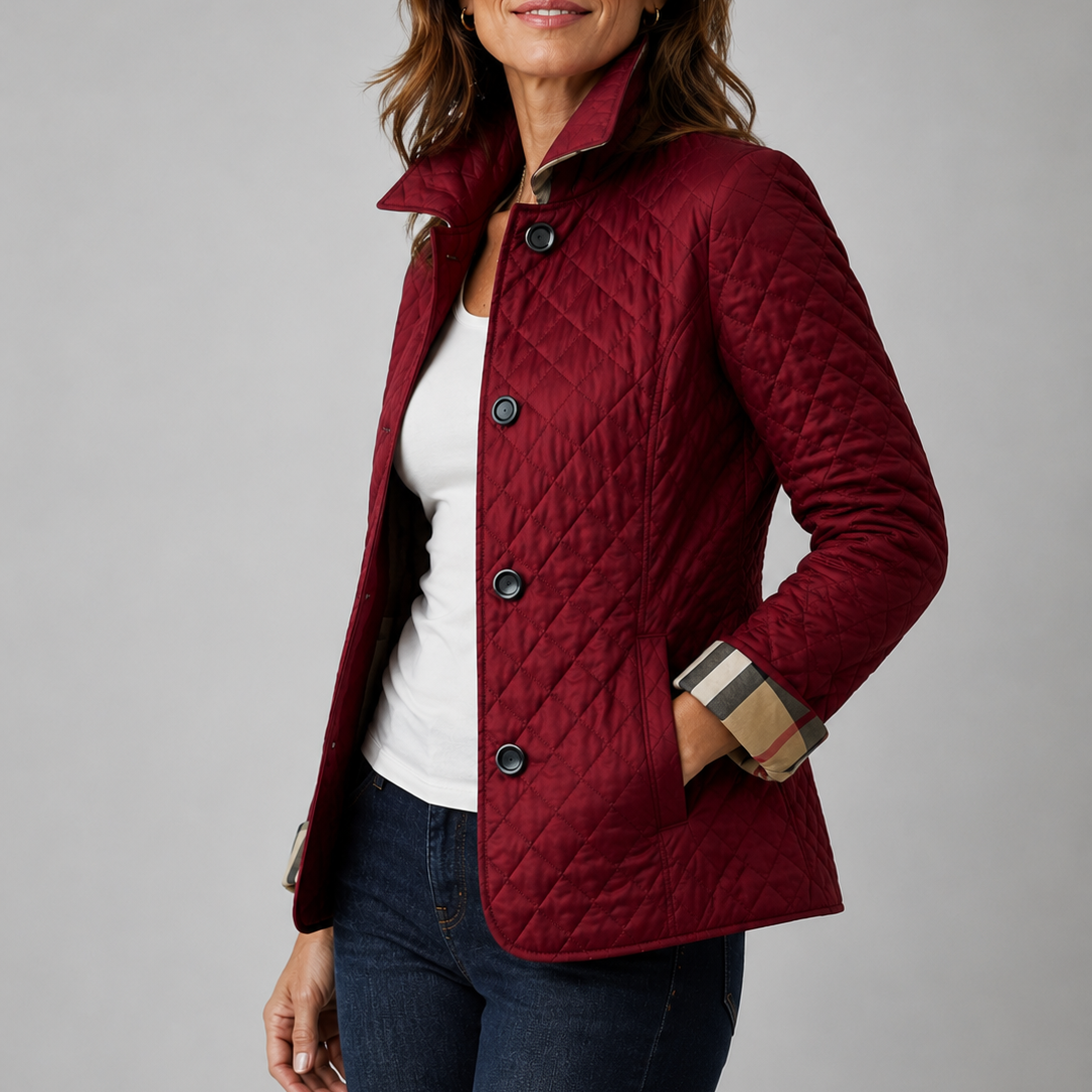 Loredana | Elegant Quilted Button-Up Jacket