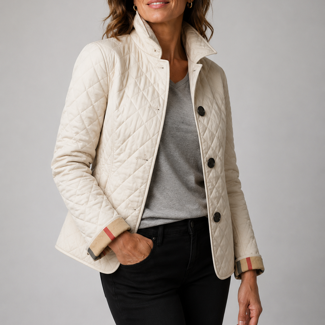 Loredana | Elegant Quilted Button-Up Jacket